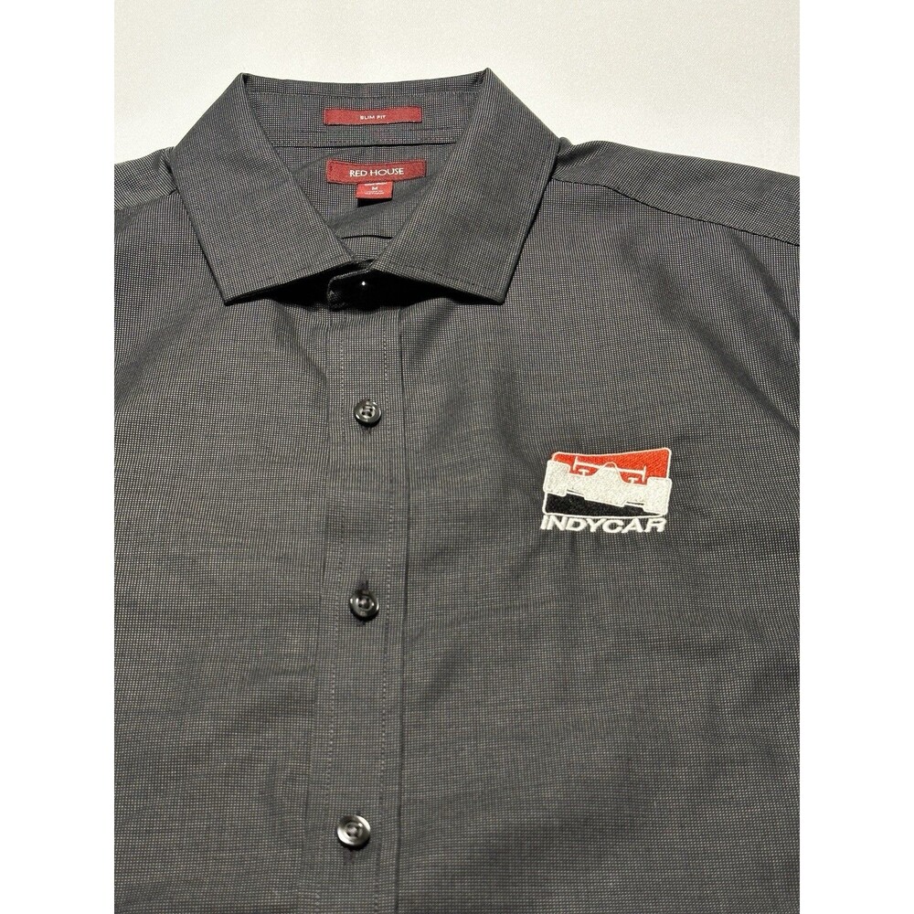 Indy Car Red House Long Sleeve Button Shirt Indycar Series Men’s Medium READ***